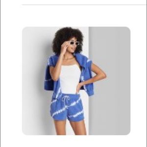 Blue and white Tye-Dye shorts